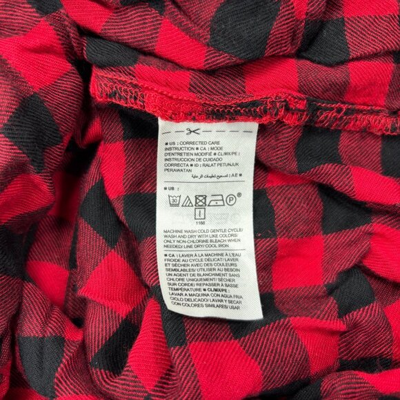 Old Navy Red & Black Plaid Button-Up Shirt  M - Picture 5 of 11